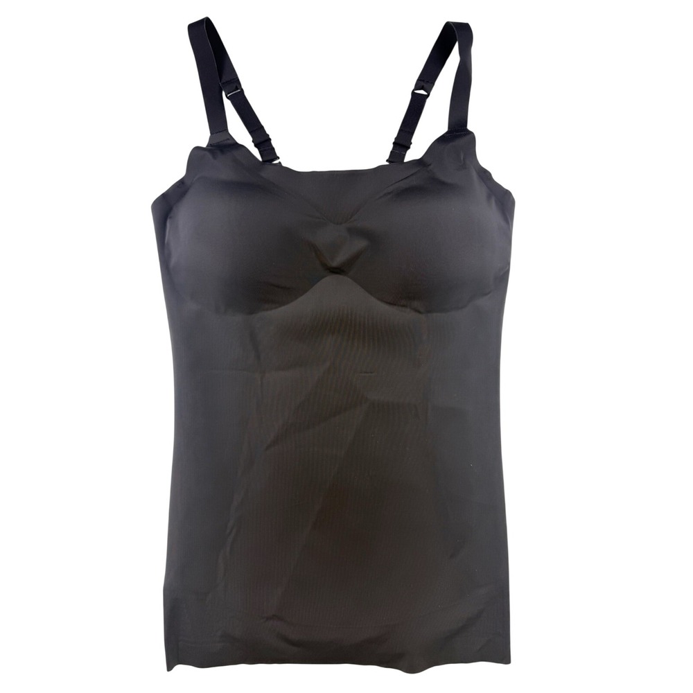Maidenform Flexees DM5006 Shapewear Cami L Black Firm Control Built In Bra